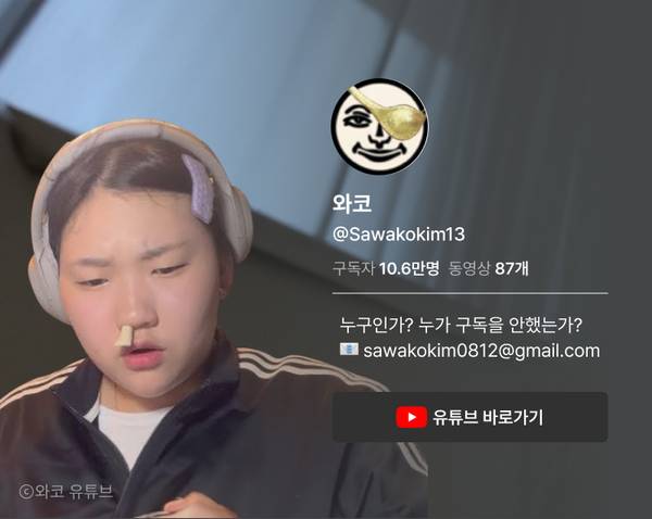 유튜브 크리에이터 와코의 채널 프로필과 구독자·영상 수 안내