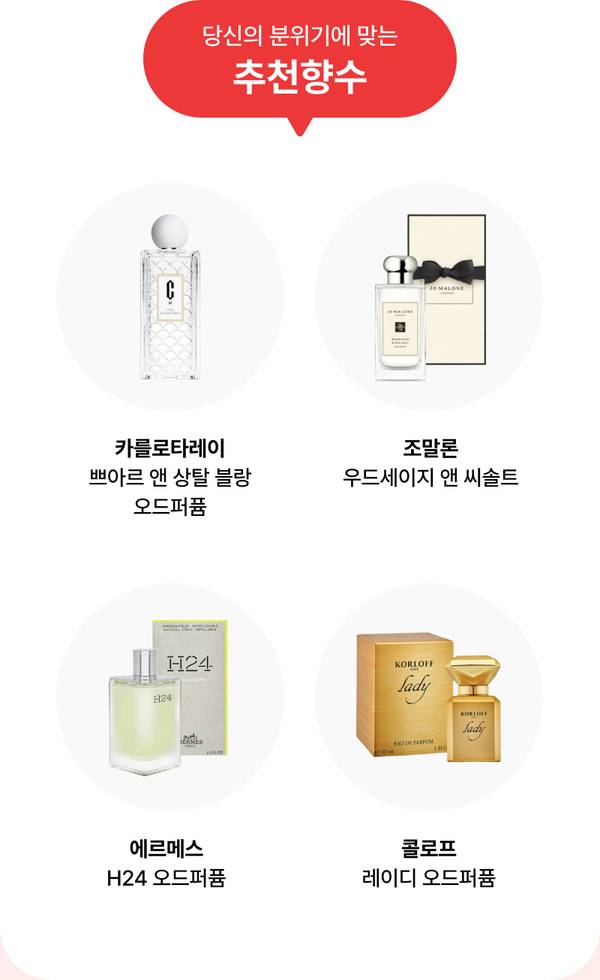 당신의 분위기에 맞는 네 가지 향수 제품을 소개하는 추천 목록