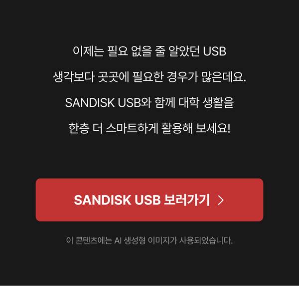 SANDISK USB 보러가기 버튼