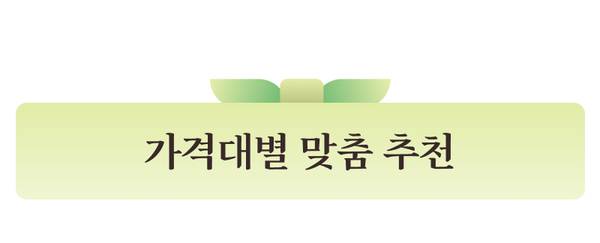 3만원 미만 가격대의 상품을 추천하는 섹션 안내.